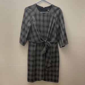 Tahari gray knee length dress